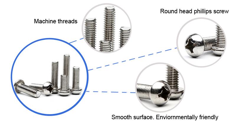 m1.2 m1.6 round head phillips screw