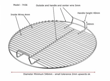 Stainless Steel Durable Portable BBQ Grill Grates factory