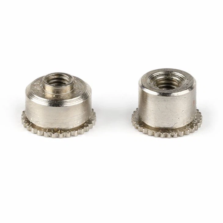 CNC knurled steel nut machining parts