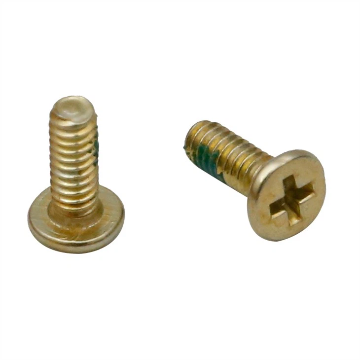 Gold plated phillips flat head micro screw for headphone