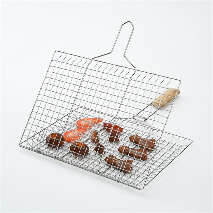 Folding Stainless Steel BBQ Grill Basket